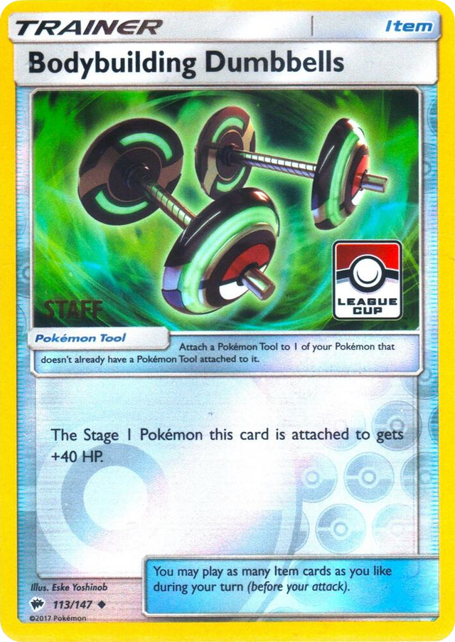 0113 Bodybuilding Dumbbells - 113/147 (League Cup) [Staff] Promo League & Championship Cards