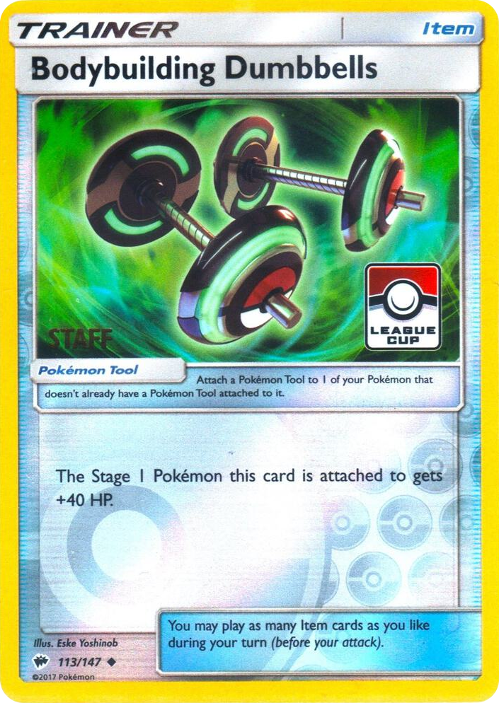 0113 Bodybuilding Dumbbells - 113/147 (League Cup) [Staff] Promo League & Championship Cards
