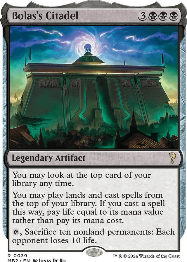 0039 Bolas's Citadel (White Border) R Mystery Booster 2