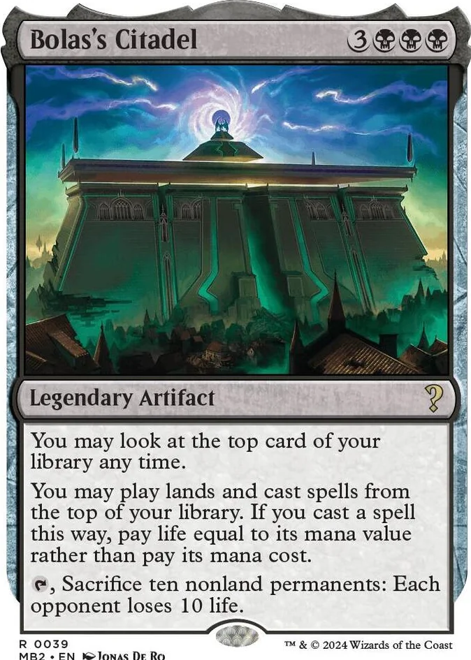 0039 Bolas's Citadel (White Border) R Mystery Booster 2