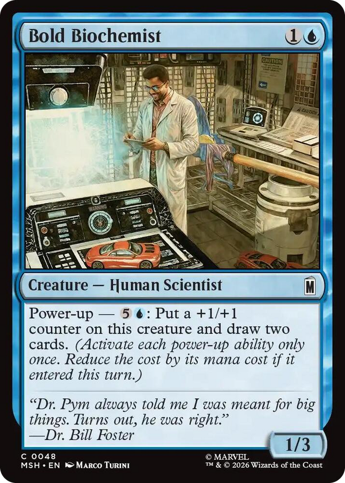 Bold Biochemist #48 C - Marvel Super Heroes Pokemon card