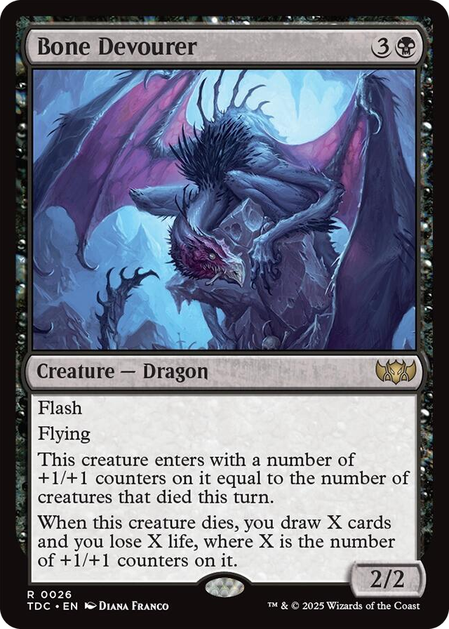Bone Devourer #26 R - Commander: Tarkir: Dragonstorm Pokemon card