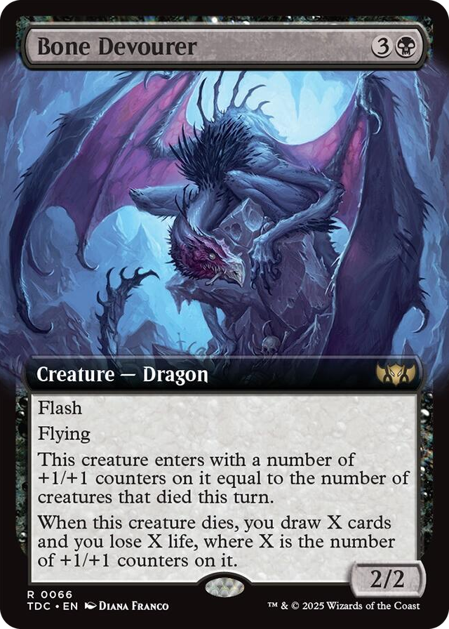 0066 Bone Devourer (Extended Art) R Commander: Tarkir: Dragonstorm