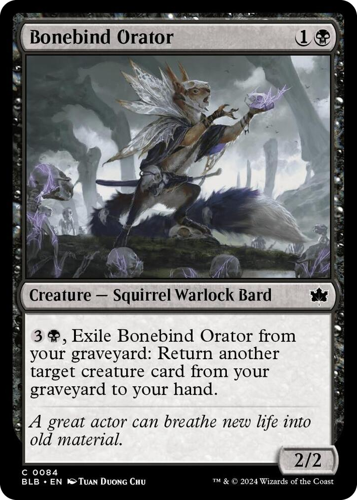 0084 Bonebind Orator C Bloomburrow