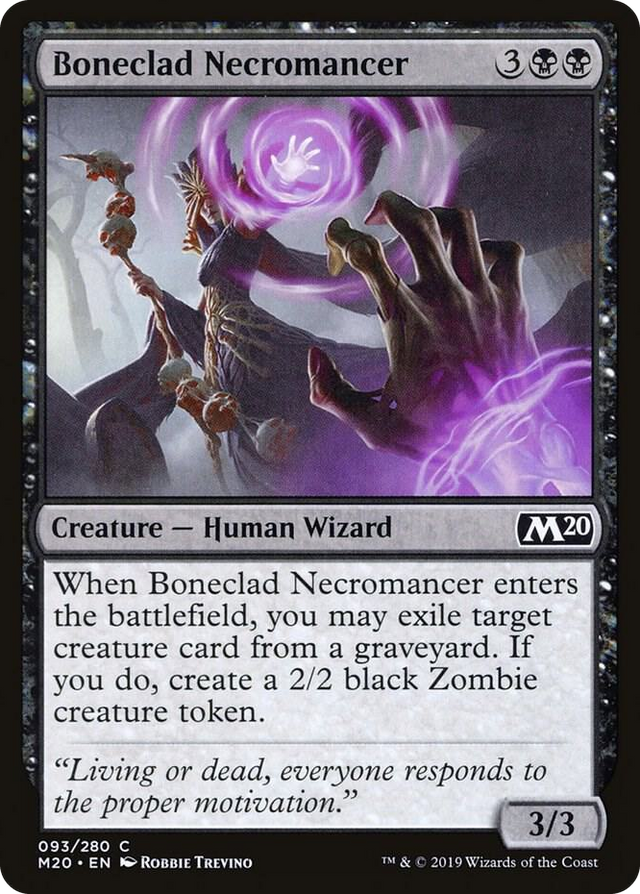 0093 Boneclad Necromancer C Core Set 2020