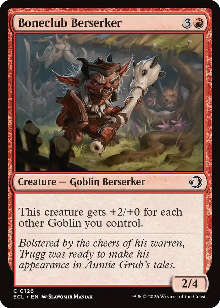 Boneclub Berserker #126 C - Lorwyn Eclipsed Pokemon card