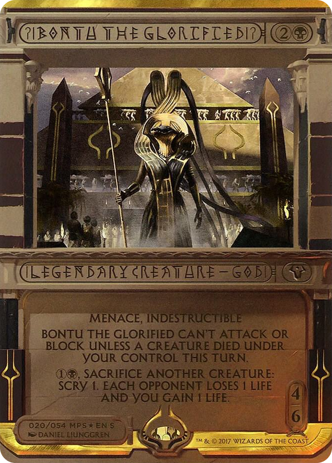 Bontu the Glorified #20 M - Masterpiece Series: Amonkhet Invocations Pokemon card