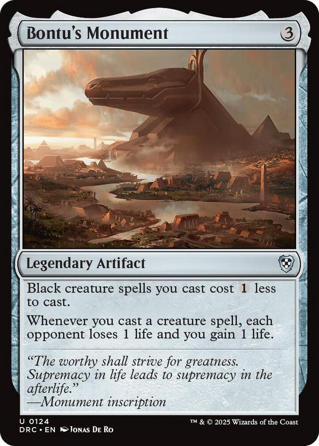 0124 Bontu's Monument U Commander: Aetherdrift