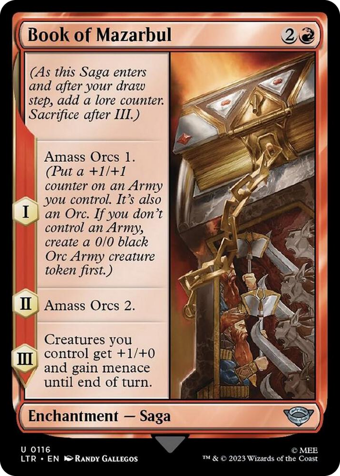 Book of Mazarbul #116 U - Universes Beyond: The Lord of the Rings: Tales of Middle-earth Pokemon card