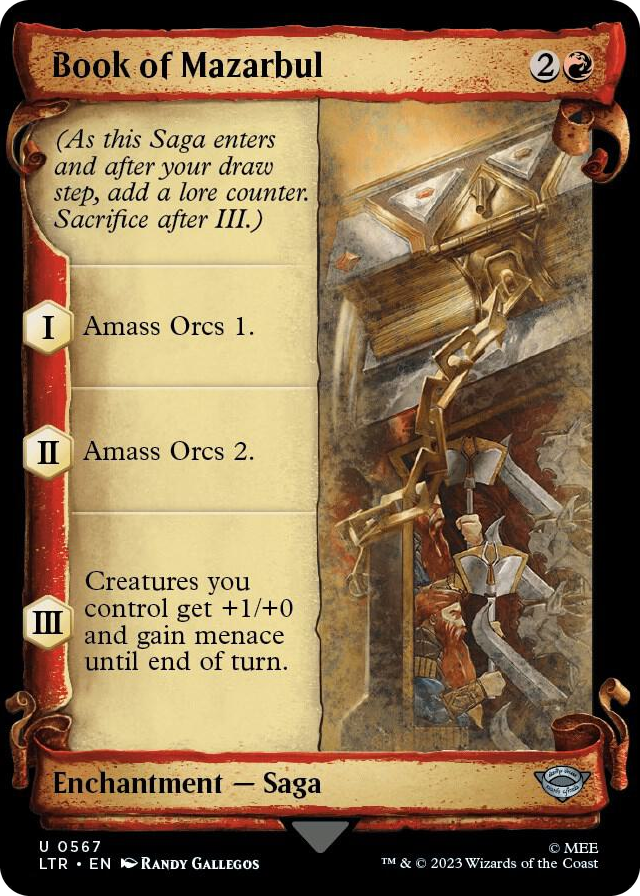 Book of Mazarbul (Showcase Scrolls) #567 U - Universes Beyond: The Lord of the Rings: Tales of Middle-earth Pokemon card