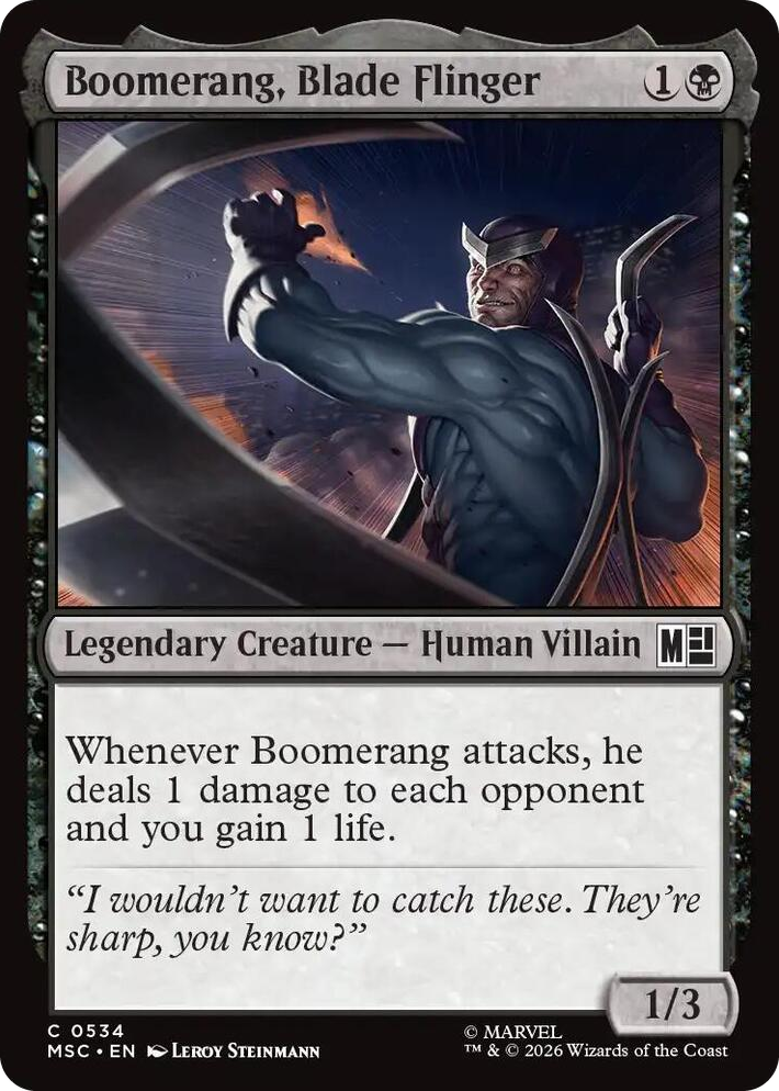 0534 Boomerang, Blade Flinger C Commander: Marvel Super Heroes