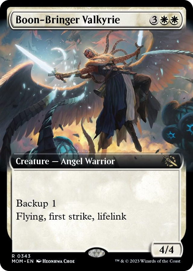 Boon-Bringer Valkyrie (Extended Art) #343 R - March of the Machine Pokemon card