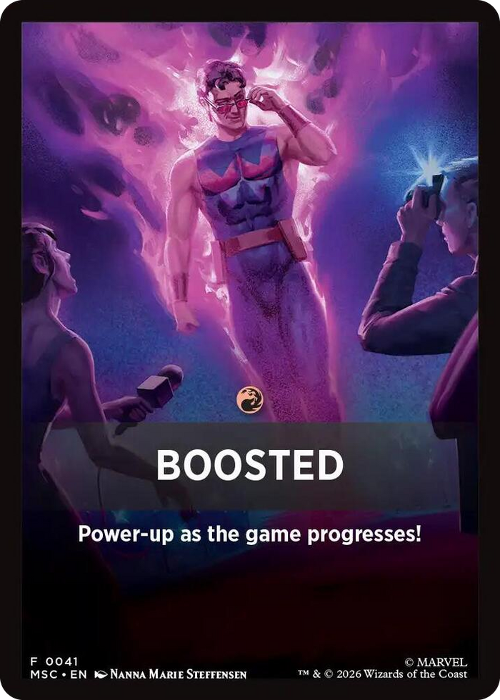 Boosted Theme Card #41 T - Commander: Marvel Super Heroes Pokemon card