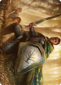 0001 Boromir, Warden of the Tower Art Card S Art Series: Universes Beyond: The Lord of the Rings: Tales of Middle-earth