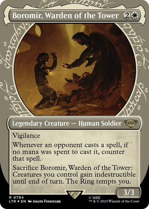 0794 Boromir, Warden of the Tower (Showcase) (Surge Foil) R Universes Beyond: The Lord of the Rings: Tales of Middle-earth