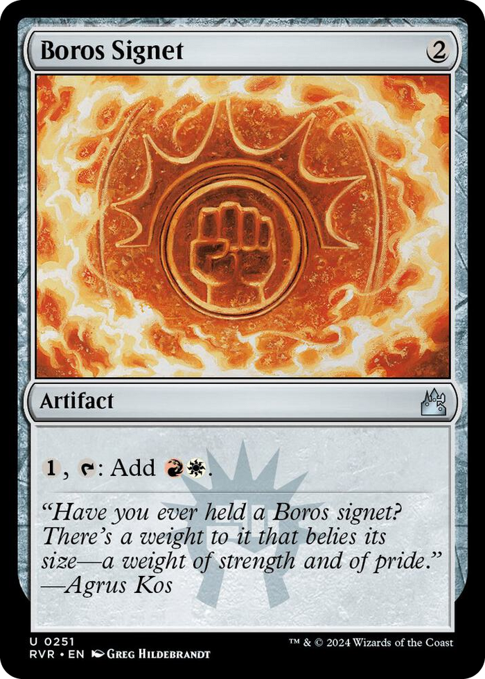 Boros Signet #251 U - Ravnica Remastered Pokemon card