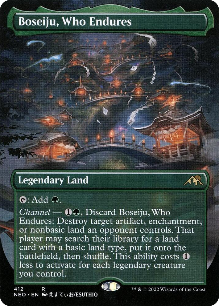 0412 Boseiju, Who Endures (Borderless) R Kamigawa: Neon Dynasty