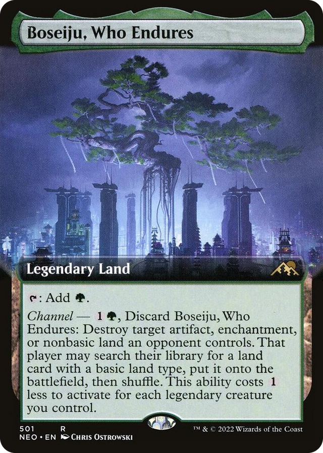 0501 Boseiju, Who Endures (Extended Art) R Kamigawa: Neon Dynasty
