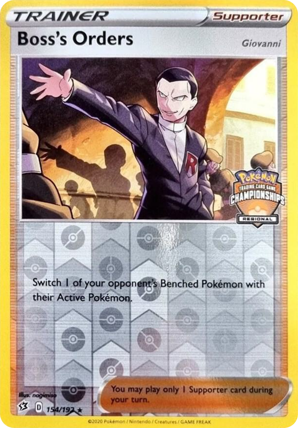 0154 Boss's Orders - 154/192 (Regional Championships) Promo League & Championship Cards