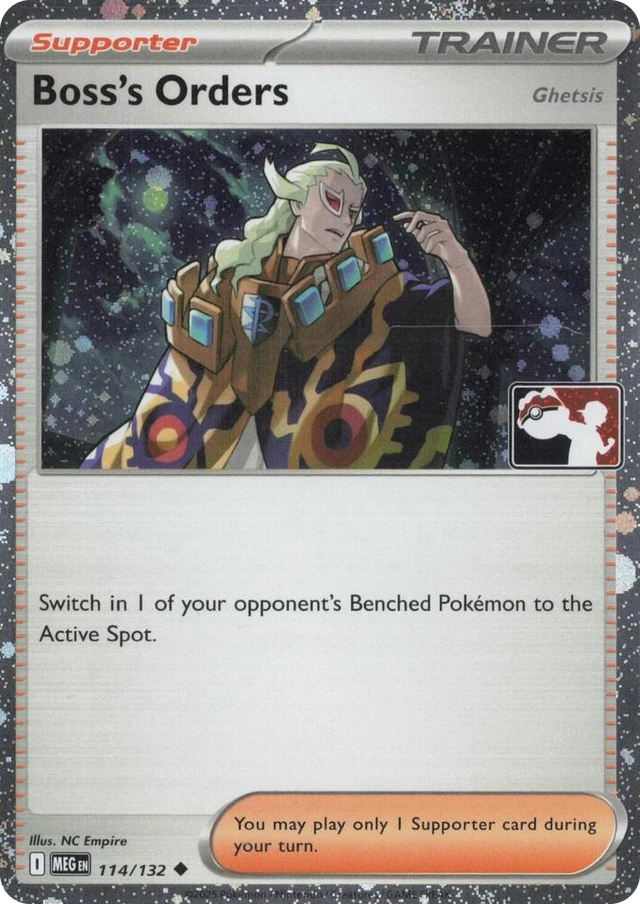 0114 Boss's Orders [Ghetsis] - 114/132 (Cosmos Holo) Uncommon Prize Pack Series Cards