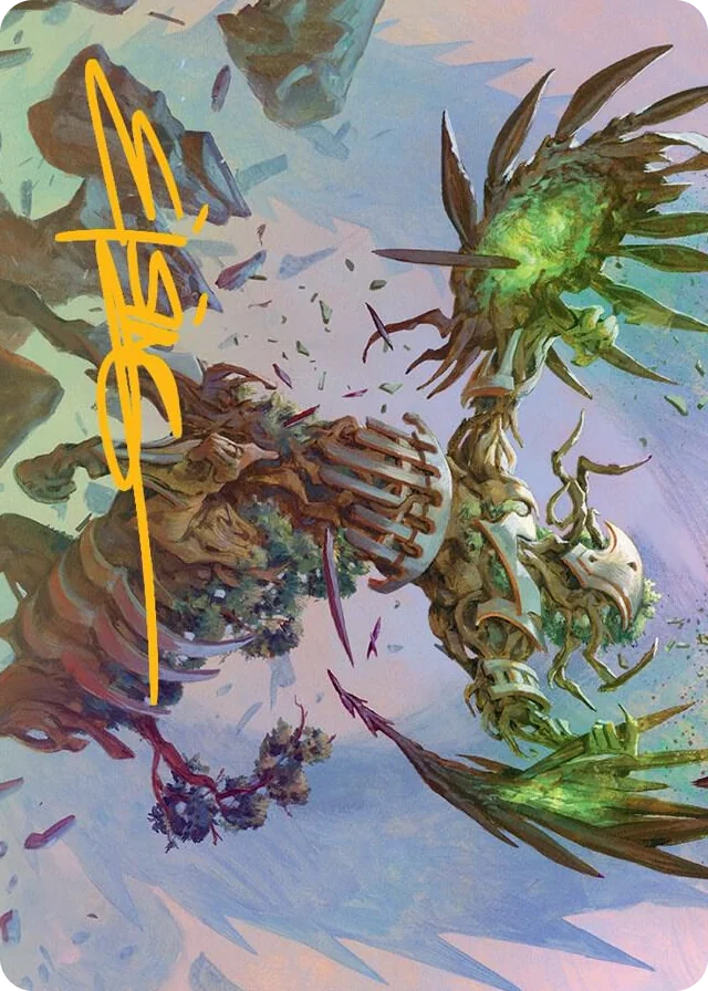 0043 Botanical Brawler Art Card (Gold-Stamped Signature) S Art Series: March of the Machine