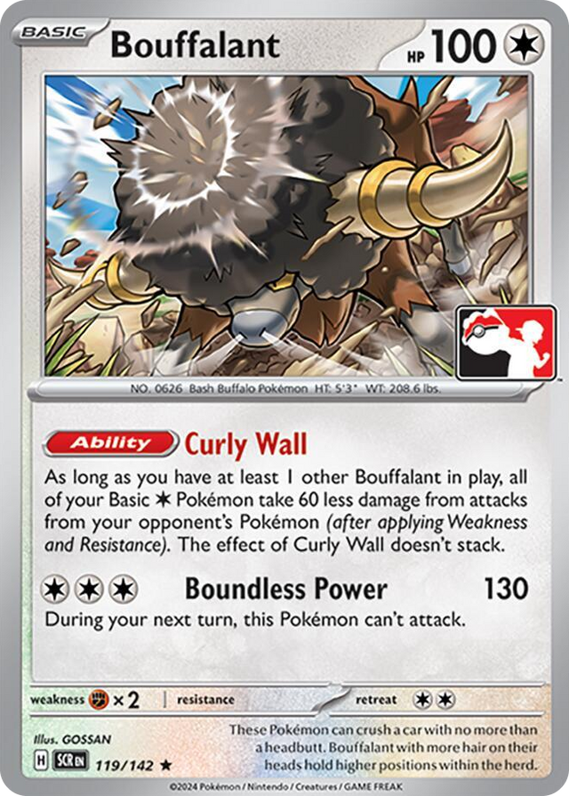 0119 Bouffalant Rare Prize Pack Series Cards