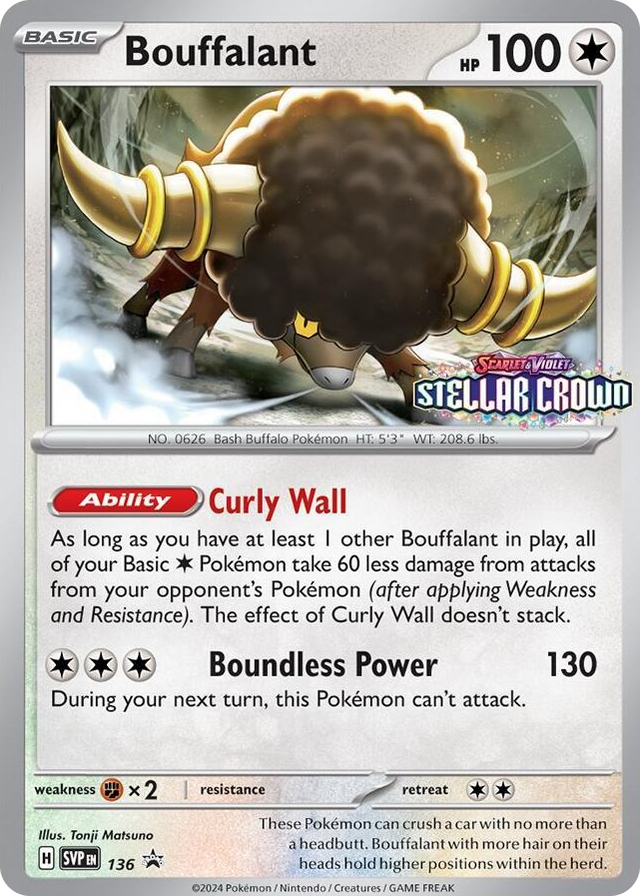 0136 Bouffalant - 136 Promo Scarlet & Violet Promo Cards