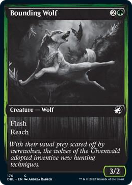 Bounding Wolf #170 C - Innistrad: Double Feature Pokemon card