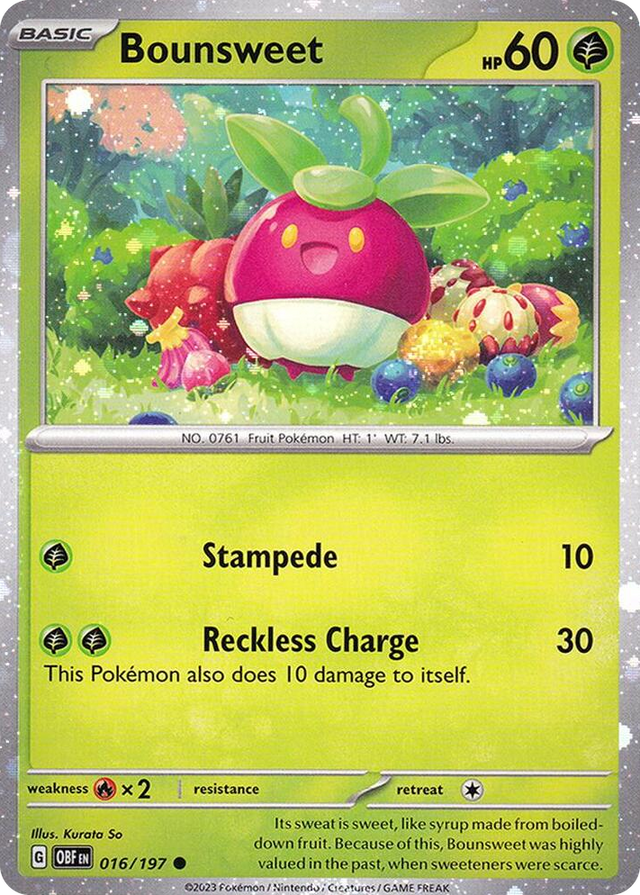 0016 Bounsweet - 016/197 (Cosmos Holo) Common Miscellaneous Cards & Products