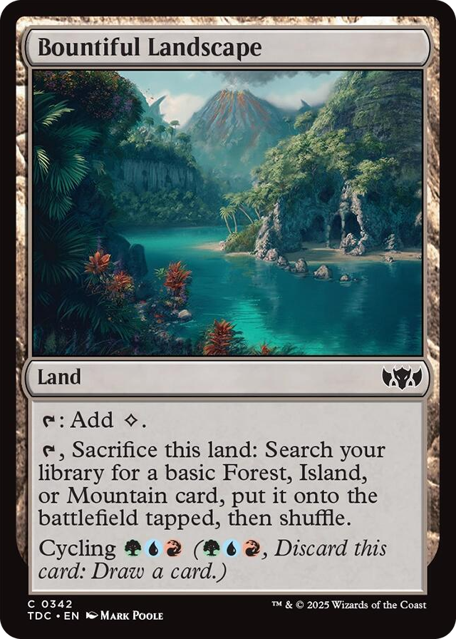 0342 Bountiful Landscape C Commander: Tarkir: Dragonstorm
