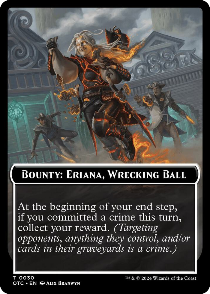 Bounty: Eriana, Wrecking Ball // Bounty Rules Double-Sided Token #30 T - Commander: Outlaws of Thunder Junction Pokemon card
