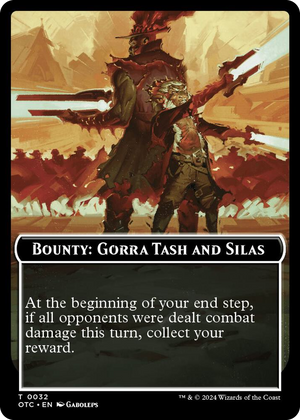 0032 Bounty: Gorra Tash and Silas // Bounty Rules Double-Sided Token T Commander: Outlaws of Thunder Junction