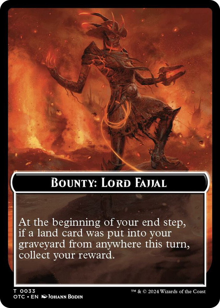 Bounty: Lord Fajjal // Bounty Rules Double-Sided Token #33 T - Commander: Outlaws of Thunder Junction Pokemon card