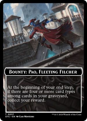 0037 Bounty: Paq, Fleeting Filcher // Bounty Rules Double-Sided Token T Commander: Outlaws of Thunder Junction