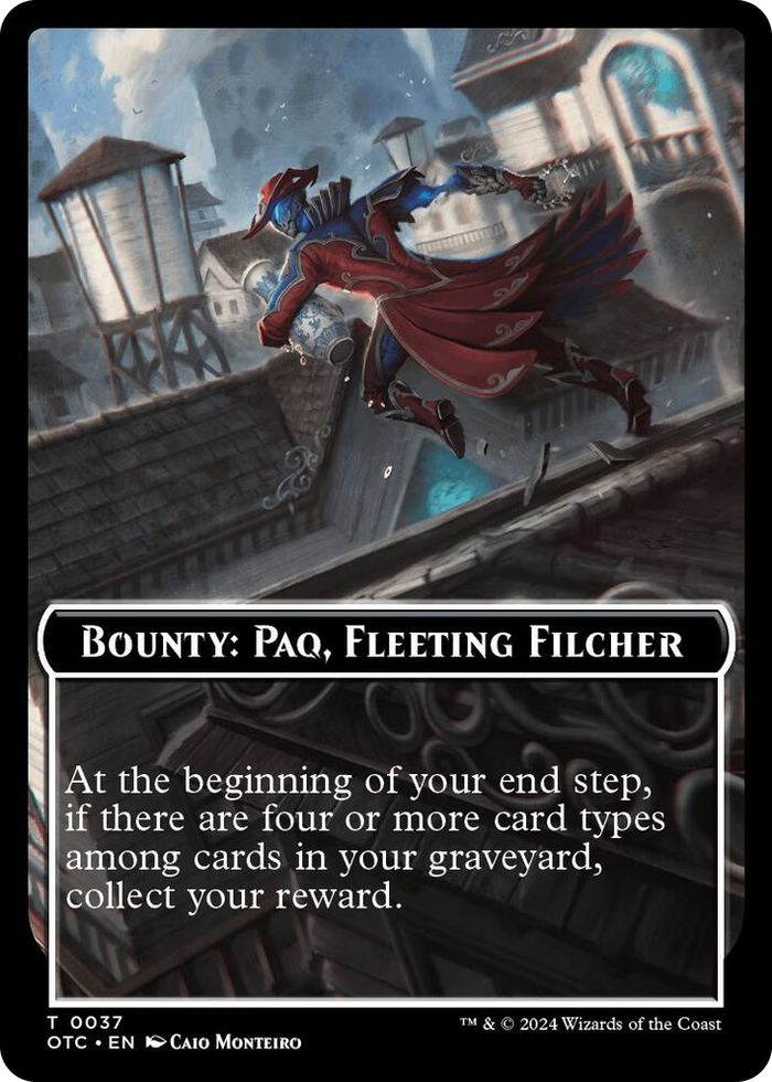 Bounty: Paq, Fleeting Filcher // Bounty Rules Double-Sided Token #37 T - Commander: Outlaws of Thunder Junction Pokemon card
