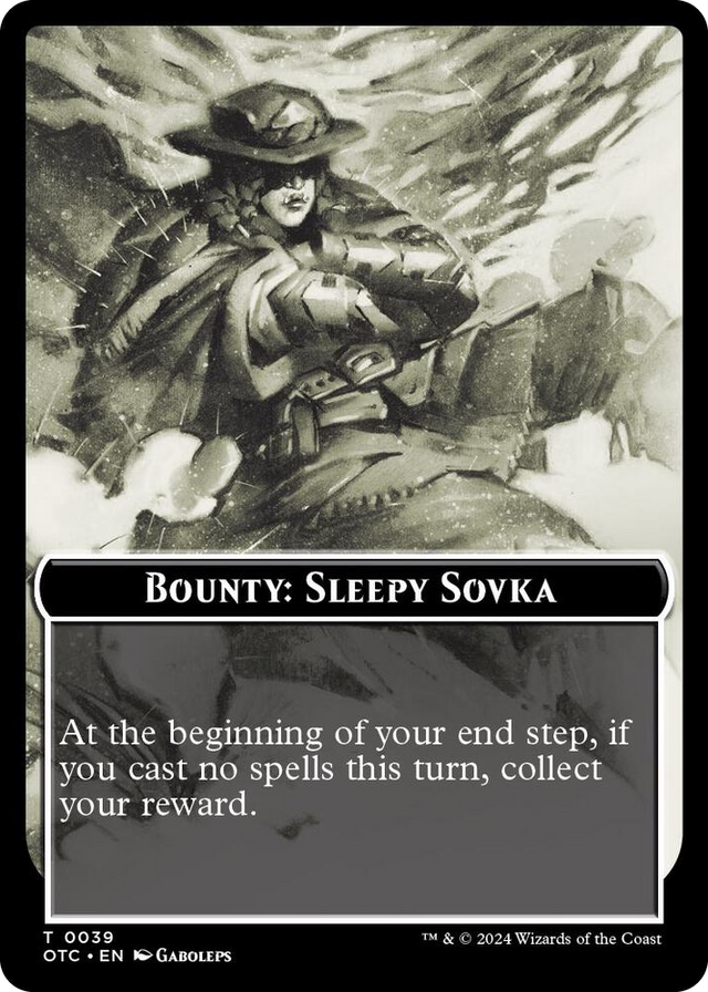 0039 Bounty: Sleepy Sovka // Bounty Rules Double-Sided Token T Commander: Outlaws of Thunder Junction