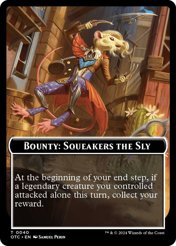 Bounty: Squeakers the Sly // Bounty Rules Double-Sided Token #40 T - Commander: Outlaws of Thunder Junction Pokemon card