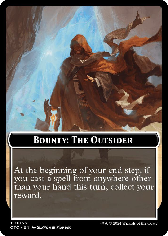 0036 Bounty: The Outsider // Bounty Rules Double-Sided Token T Commander: Outlaws of Thunder Junction