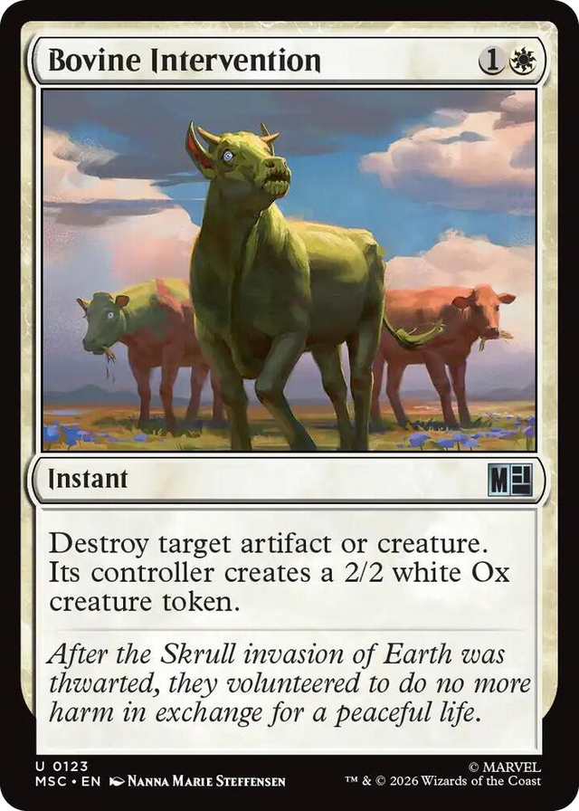 0123 Bovine Intervention U Commander: Marvel Super Heroes