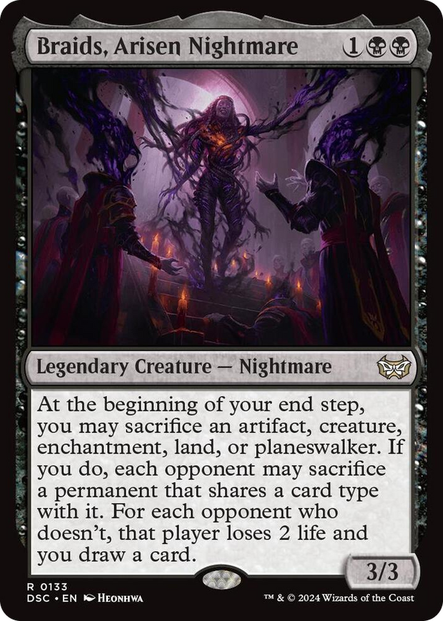 0133 Braids, Arisen Nightmare R Commander: Duskmourn: House of Horror
