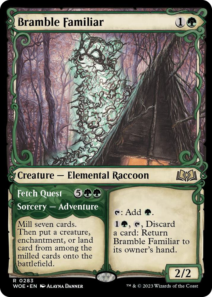 0283 Bramble Familiar (Showcase) R Wilds of Eldraine