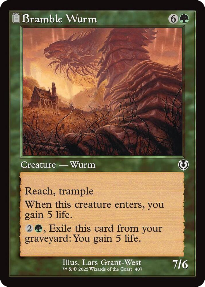 Bramble Wurm (Retro Frame) #407 C - Innistrad Remastered Pokemon card