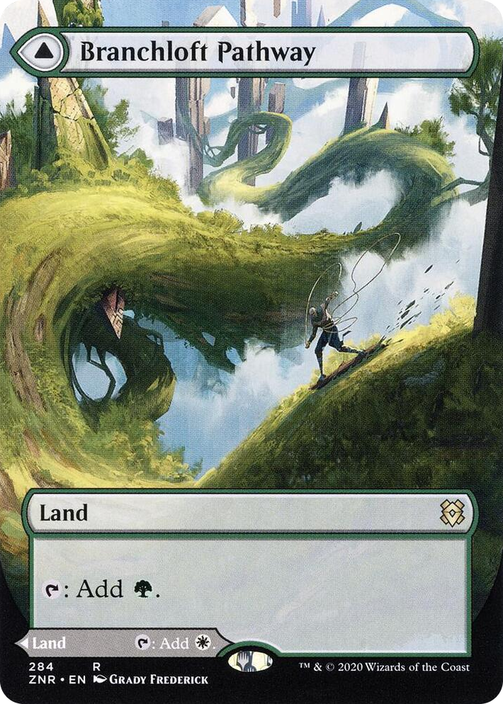 0284 Branchloft Pathway (Borderless) R Zendikar Rising