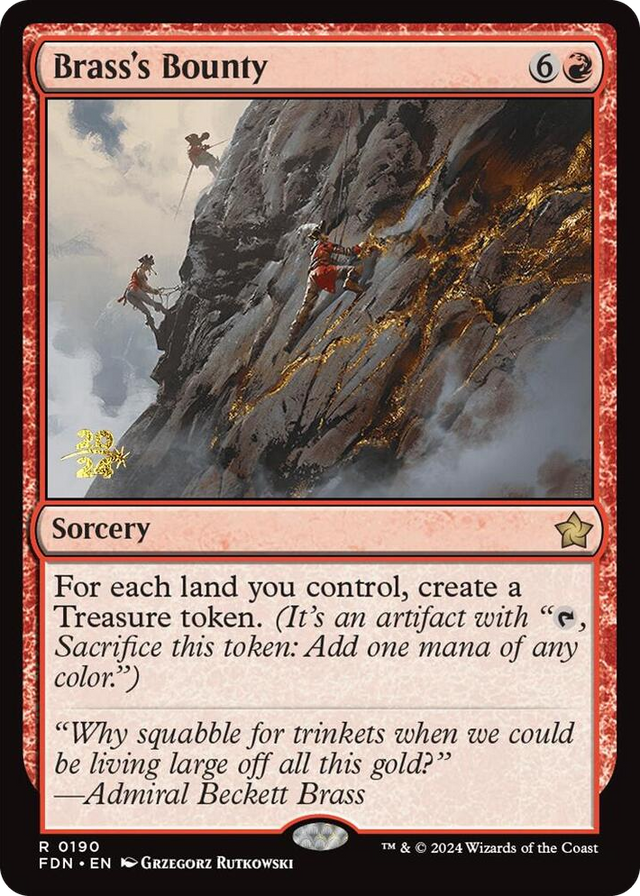 0190 Brass's Bounty (FDN) R Prerelease Cards