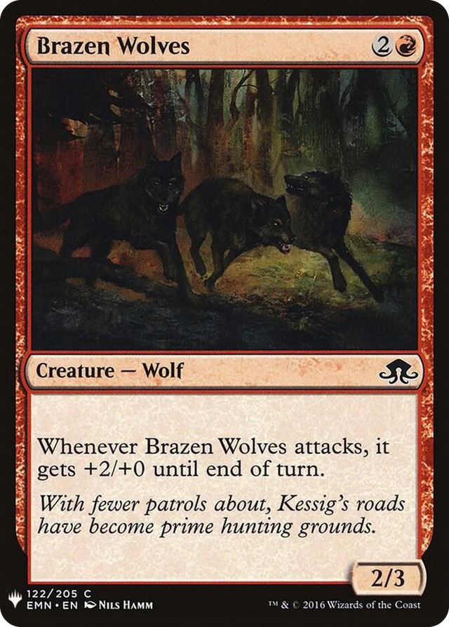 0122 Brazen Wolves C The List Reprints