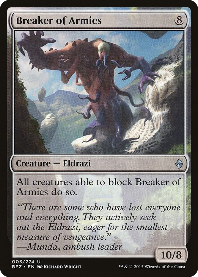 Breaker of Armies #3 U - Battle for Zendikar Pokemon card