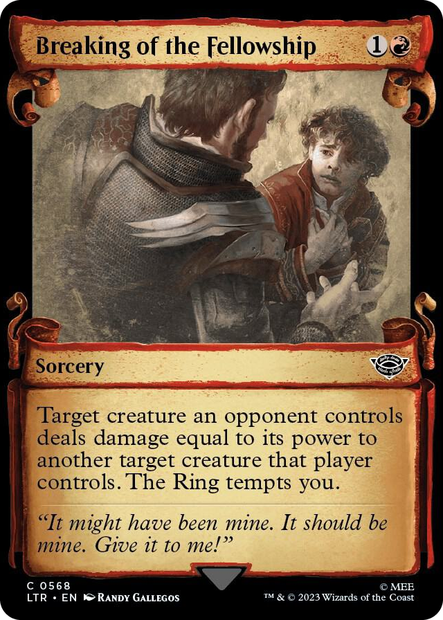 Breaking of the Fellowship (Showcase Scrolls) #568 C - Universes Beyond: The Lord of the Rings: Tales of Middle-earth Pokemon card
