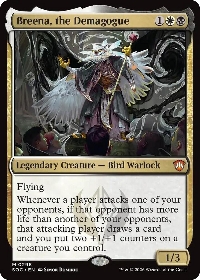 Breena, the Demagogue #298 M - Commander: Secrets of Strixhaven Pokemon card