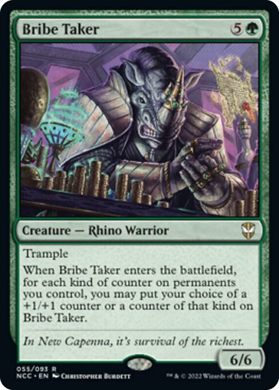 Bribe Taker #55 R - Commander: Streets of New Capenna Pokemon card