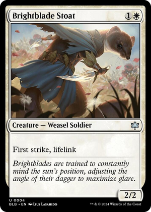 0004 Brightblade Stoat U Bloomburrow